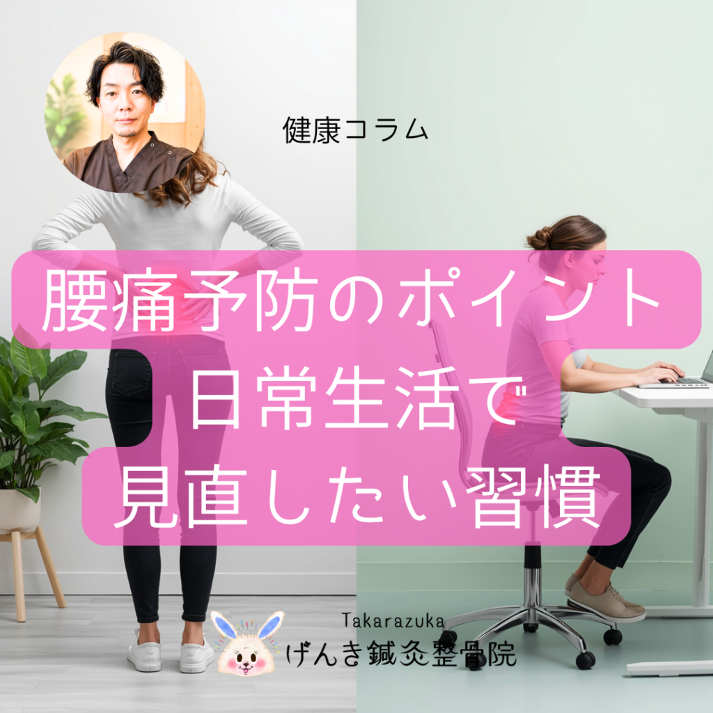腰痛予防のポイント｜日常生活で見直したい姿勢と習慣｜宝塚げんき鍼灸整骨院