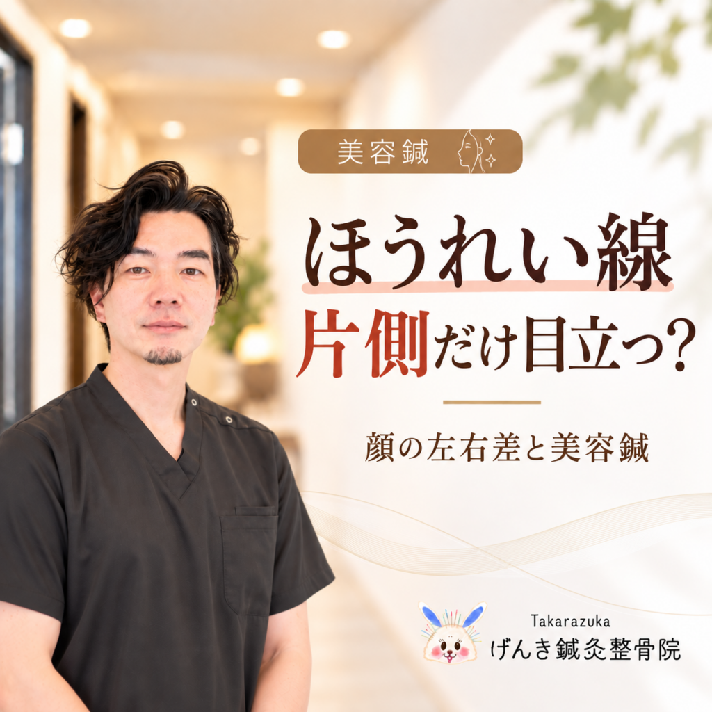 ほうれい線が片側だけ目立つ？顔の左右差と美容鍼の考え方